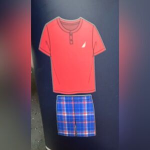Nautica Kids Red and Blue Pajama Set